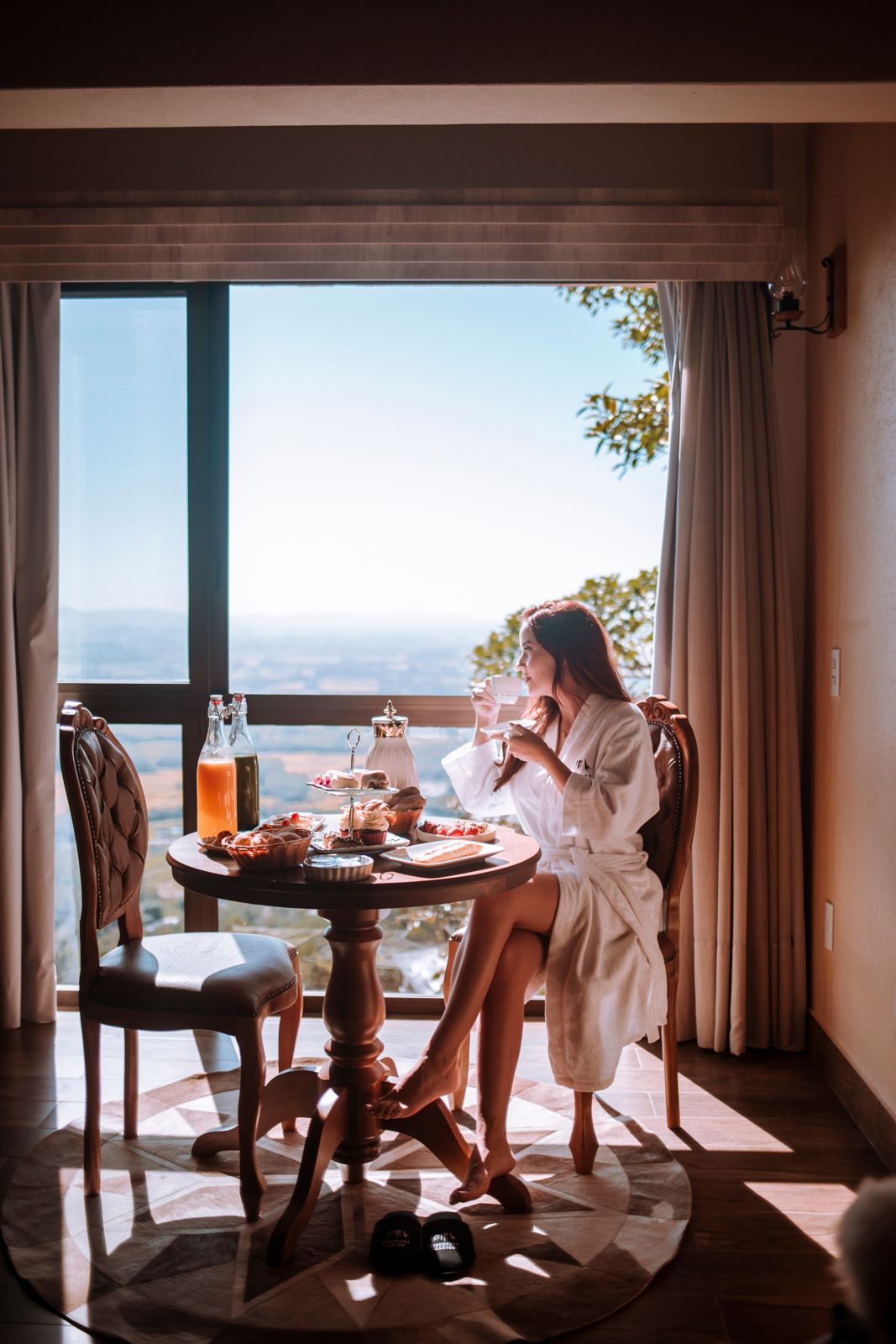 Café da manhã com vista
