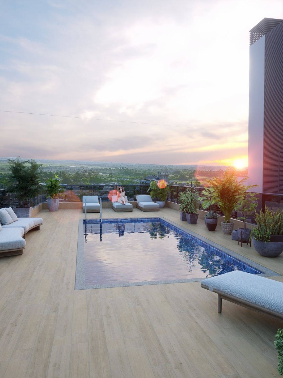 Piscina do rooftop